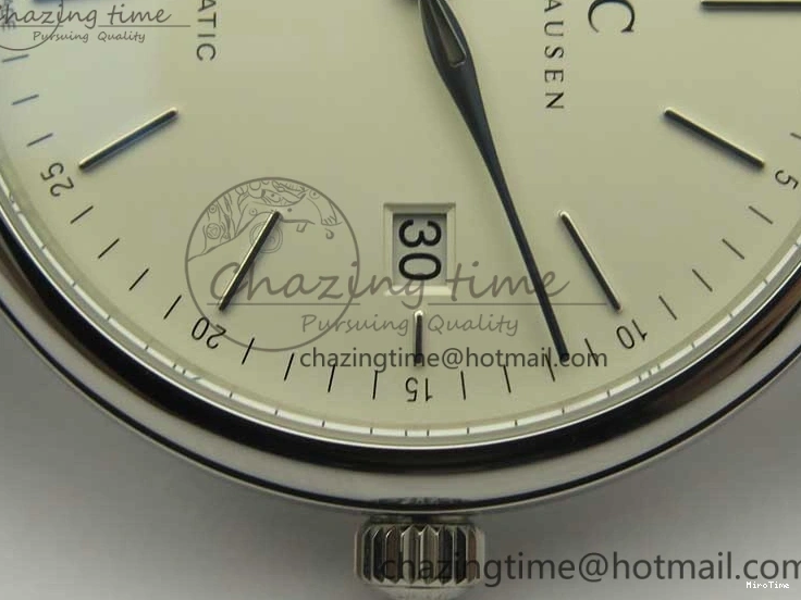 MIROTIME 0730 Portofino Automatic SS MKF 1:1 Best Edition White Dial On Black Leather Strap MIYOTA 9015 V Original 7204